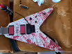 Schecter Gary Holt V-1 Fr blood splatter
