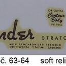Vodový obtisk (Decal) Fender Stratocaster Relic