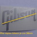 Samolepící nápisy a znaky Gibson (zlatá a stříbrná matná) 