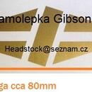 Samolepící nápisy a znaky Gibson (zlatá a stříbrná matná) 