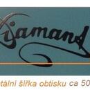 Vodový obtisk Diamant, Studio, IRIS a nápisy Jolana 