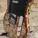Elektrická kytara Telecaster pyrografie 