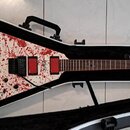 Schecter Gary Holt V-1 Fr blood splatter