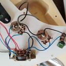 Pickguard,snímače,poťáky,3-pol.switch, Greco,Maya 70 roky