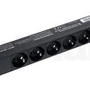 Zásuvková lišta 8x230V s vypínačem do 19" racku