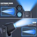 U'King 2ks 200W LED pohyblivé hlavy světla/Wash/Zoom