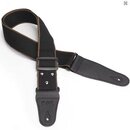 Černý popruh na hudební nástroj z textilu s hnědým lemováním okrajů. Má černou přezkušku a koncové leather části z černé kůže s vypunčovanými otvory.…