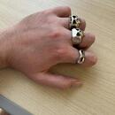 Acme Brand – sada 3 prstenů Johnny Depp Skull Rings