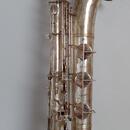 Barytonový saxofon Weltklang (nízké A), postříbřený