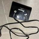 Černý efekt pedál s nápisy Ibanez, TS9 Tube Screamer a OVERDRIVE. Na horní ploše jsou dvě kovové nastavovacívčítka. Povrch pedálu vykazuje viditelné…