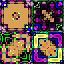 Na fotografii není zobrazen žádný hudební nástroj ani příslušenství. Obraz tvoří abstraktní, digitálně generovaný vzor s geometrickými tvary v fialov…