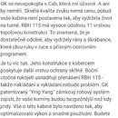 Obrázek neobsahuje fotografii hudebního nástroje ani příslušenství, ale pouze text v češtině. Text popisuje vlastnosti a konstrukci skříně s označení…