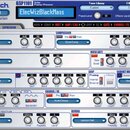 Snímek zachycuje uživatelské rozhraní softwaru DigiTech X-Edit Editor/Librarian pro procesor GSP1101 Guitar Preamp / Processor. V horní části je vybr…