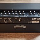 Černý kytarový kombozesilovač NUX MIGHTY SPACE. Horní panel obsahuje ovládací knoflíky s nápisy POWER, MASTER, REVERB, PRESENCE, TREBLE, MIDDLE, BASS…