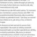 Obrázek neobsahuje žádnou fotografii hudebního nástroje ani příslušenství. Jde o textový blok v češtině, který propaguje basovou kabinu GK RBH 115 zn…
