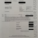 Fotografie zobrazuje fakturu od společnosti th.mann s číslem Invoice Nr.: 47718188 ze dne 02.06.2020. Dokument obsahuje položku Shure PSM-200-SE112 S…