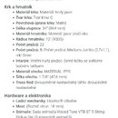 Snímek neobsahuje fotografii hudebního nástroje, ale screenshot s textem specifikací. Text popisuje kytaru Cort GB-Fusion 5 v provedení Antique Brown…