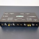 Černá DI-box s nápisy DI-BOX, 2 CHANNELS a logem CORDIAL SOUND & AUDIO EQUIPMENT. Na horní straně je označení CES02 a přepínače pro GND (OFF/ON), BAL…