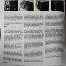 Fotografie znázorňuje stránku z časopisu s textem v češtině v sekci Recenze. Text je rozdělen do tří sloupců a obsahuje nadpisy Zvuk a Koupit či neko…
