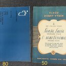 Fotografie zobrazuje dva sešity s notami. Levý modrý sešit nese nápisy HIPPOLYT HOPP, Dětem pro radost / Seid fröhlich, Kinder! op. 21 Sešit I Heft I…