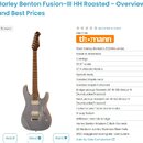 Elektrická kytara s trpyšivým stříbrným povrchem těla a hnědým krčkem z pečeného javoru. Nástroj má dva humbuckery, jeden tónový a jeden hlasitostní…