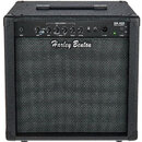 Černý basový kombozesilovač s texturovaným povrchem a černou přední síťovkou. Na horním ovládacím panelu je nápis HB-40B Bass Amplifier a řada ovlada…