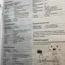 Fotografie zachycuje stránku z technického manuálu s tabulkami specifikací. Text je rozdělen do sekcí LUCAS 2K System, LUCAS 2K Satelit, LUCAS 2K15 S…
