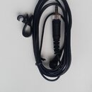 Černý kabel s konektorem typu jack a připojeným mikrofonem. Konektor má stříbrný vrubkový prstenec a černý rýhovaný úchop. K kabelu je přiložen černý…