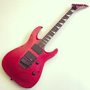Elektrokytara s červeným bodies a hnedým hmatníkem. Na hlavě je bílý nápis Charvel. Kytara má dva humbuckery, fixační most a jeden ovládací knoflík.…