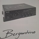 Fotografie obálky uživatelské příručky s názvem forte' Owner's Manual. Na obrázku je zobrazen černý zesilovač značky Bergantino Audio Systems s nápis…