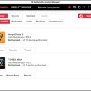 Snímek obrazovky aplikace IK Multimedia Product Manager. V seznamu instalovaného softwaru jsou zobrazeny dvě položky: AmpliTube 5 ve verzi 5.10.9 a T…