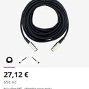 Černý MIDI kabel svinitý do kruhu. Na koncích jsou stříbrné kovové konektory. V textu nad obrázkem je uveden název pro snake 18440-10 MIDI Cable Blac…