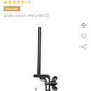 Černý kovový držák na cowbell s úhlovým ramenem a upínacím šroubem. Na produktové stránce je uveden název Meinl MC-STBD a označení Držák cowbell / HN…