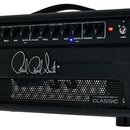 Černý kytarový zesilovač s nápisem Paul Reed Smith uprostřed přední strany. V horní části jsou ovládací knofíky rozdělené na sekce LEAD CHANNEL a CLE…