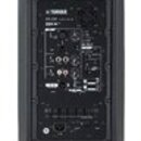 Zadní strana černého aktivního reproduktoru z plastu. V horní části je viditelné logo TURBOSOUND a pod ním označení iBOX 12A. Panel obsahuje různé vs…