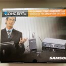 Krabice s bezdrátovým prezentacním systémem. Na obalu je nápis CONCERT 88 a text 16-CHANNEL TRUE DIVERSITY UHF WIRELESS PRESENTATION SYSTEM. Vizuálně…