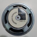 Fotografie zachycuje zadní stranu reproduktoru s kovovým rámem. Na středovém štítku je uveden nápis PROFESSIONAL LOUDSPEAKER, značka CELESTION a mode…