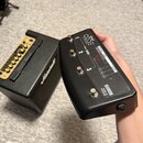 Černý USB pedalboard s čtyřmi kovovými spínači. Na horní straně je bílý nápis CODE a logo Marshall. Vedle spínačů jsou červené kontrolky a textové po…