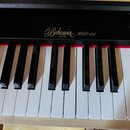Černý digitální piano s bílými a černými klávesami. Na černé ovládací liště je zlatý nápis Bohemia DIGITAL PIANO a model BDP-130. V pravé části je vy…