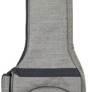 Šedý textilní pouzdro (gig bag) na kytaru s černými zipy a popruhy. V dolní části je umístěno bílé logo Cort. Povrch materiálu vypadá čistě a v dobré…