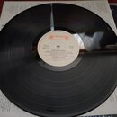 Černá vinylová deska s bílým středovým štítkem. Na štítku je logo ROADRUNNER a nápisy SIDE A, STEMRA, STEREO 33 rpm, TRANSCENDENCE a CRIMSON GLORY. J…