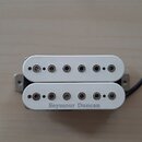 Bílý humbucker s dvěma řadami šesti polových magnetů. Na spodní bobině je černý nápis Seymour Duncan. Nástroj vykazuje mírné znečištění povrchu.