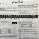Fotografie zobrazuje informační leták k kytarovému kombu Fender Champion 100. Dokument obsahuje text v češtině, technické specifikace a detailní sché…