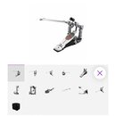Snímek zachicuje produktovou stránku z e-shopu s basovým pedálem. V horní části je text Pearl P-2051C Eliminator Addon Pack a logo Pearl. Uprostřed j…