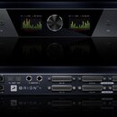 Černý rackový audio rozhraní s nápisem ORION 32+ a popiskem 128 Channel Thunderbolt 3 Interface with 64-bit AFC. Přední panel obsahuje dva digitální…