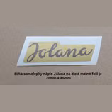 Samolep&iacute;c&iacute; n&aacute;pis Jolana