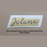 Samolepící nápis Jolana