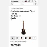 Kytara Fender Acoustasonic Player Tele