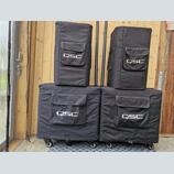 Aktivní PA komplet QSC(2x KW122 + 2x K-Sub)+orig. obaly a