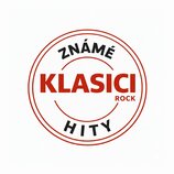 Kruhové logo s červeným vnějším okrajem na bílém pozadí. Uprostřed je červený nápis KLASICI a pod ním menší červený text ROCK. V horní části je černý…